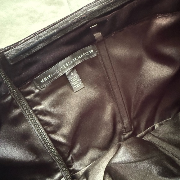 NWOT White House Black Market velvet and tulle strapless pleated dress - Picture 3 of 8